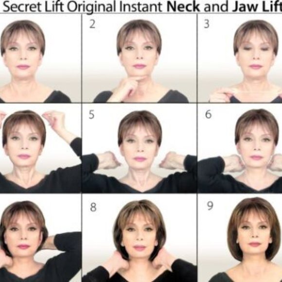 Instant Face, Neck and Eye Lift (Dark Hair) Facelift Tapes & Bands Secre… - Picture 4 of 6